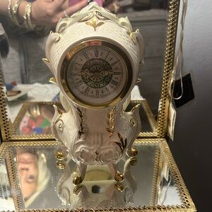 Gebr Hauser "Robin" Mercedes Quartz West Germany Rare Porcelain Clock.